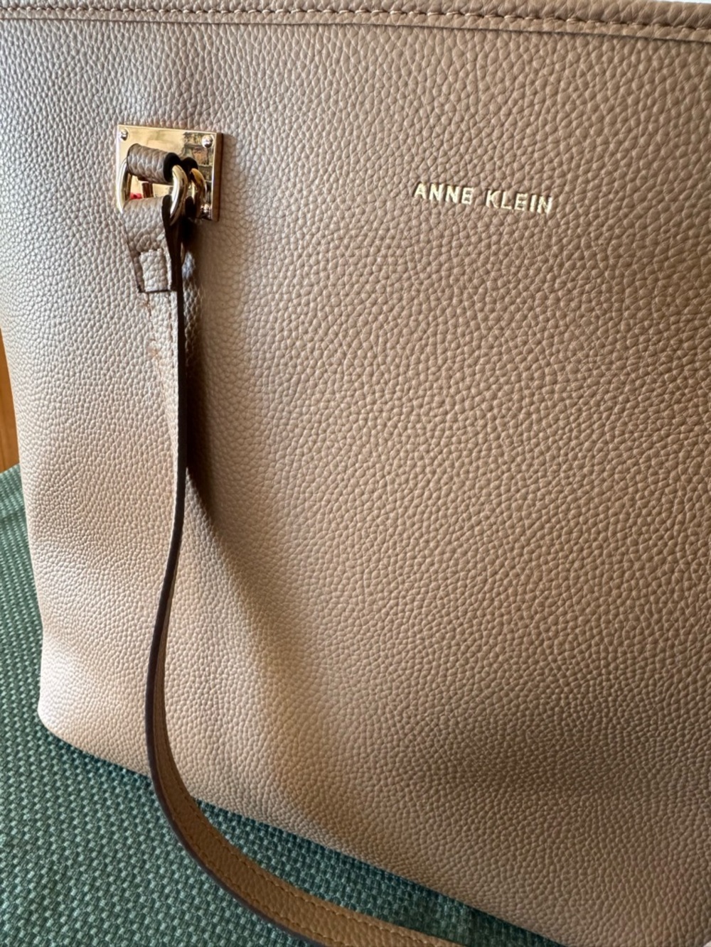Anne Klein Nude-Beige Structured Work large Tote - Picture 16 of 16